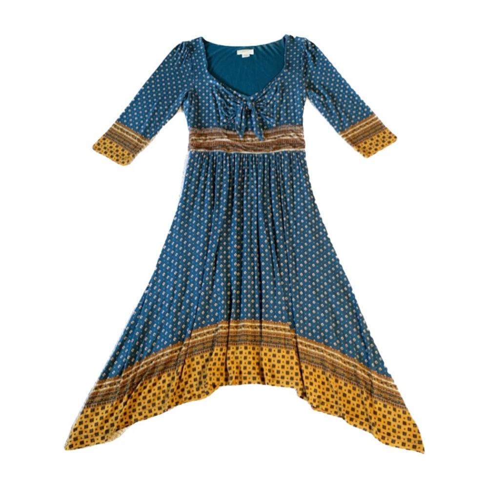 Maeve Anthropologie Beloved Midi Dress (Teal) Size Medium